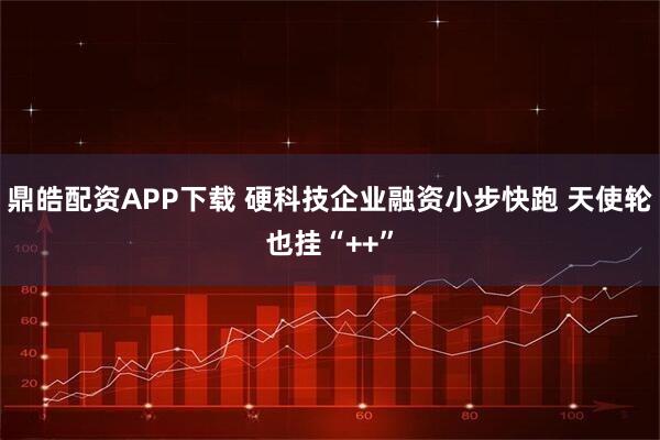 鼎皓配资APP下载 硬科技企业融资小步快跑 天使轮也挂“++”