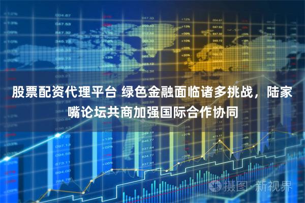 股票配资代理平台 绿色金融面临诸多挑战,陆家嘴论坛共商加强国际合作协同