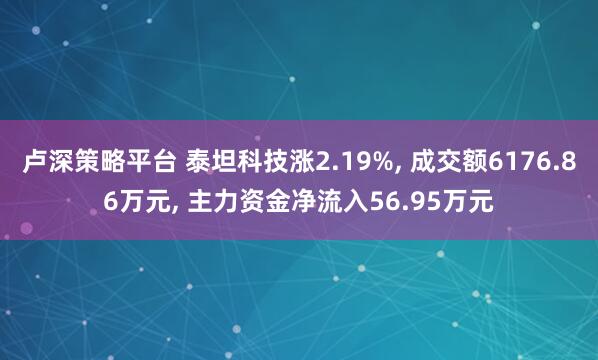 卢深策略平台 泰坦科技涨2.19%, 成交额6176.86万元, 主力资金净流入56.95万元